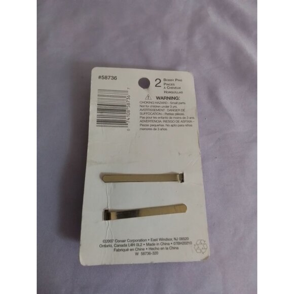 Conair Bobby Pins With Purple Flower Design - 2 Piece Set 58736 - Picture 3 of 4